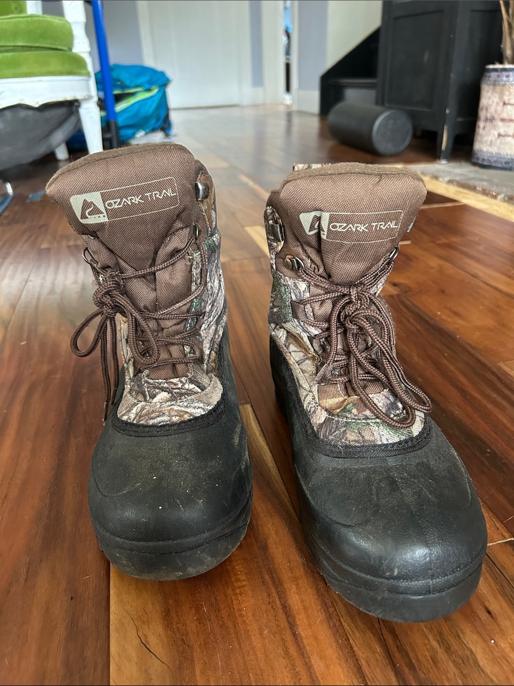 Ozark Trail Brown & Camouflage Kids Winter Boots